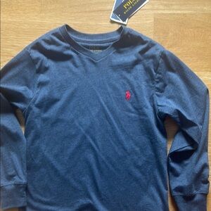 Polo by Ralph Lauren Kids Navy Blue Long Sleeve Shirt